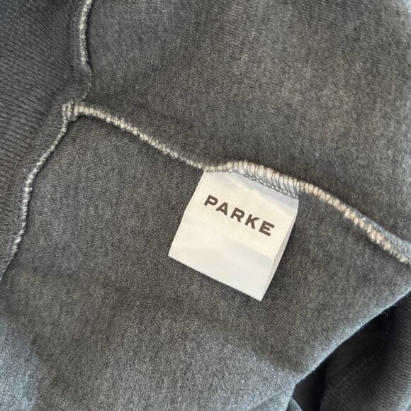 PARKE Inside Out Mockneck NEW Two Tone Gray Fleece Sweatshirt Pullover Large XL - Picture 6 of 7